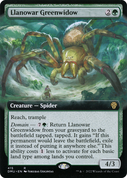 Llanowar Greenwidow (Extended Art) (DMU-415) - Dominaria United: (Extended Art) Foil