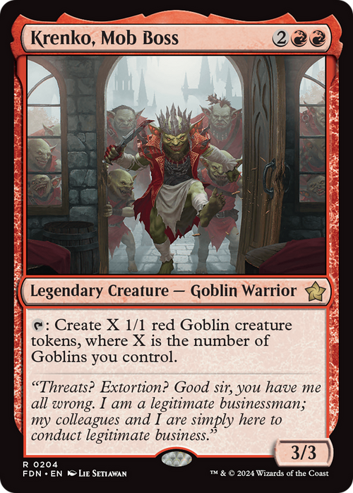 Krenko, Mob Boss (FDN-204) - Foundations Foil