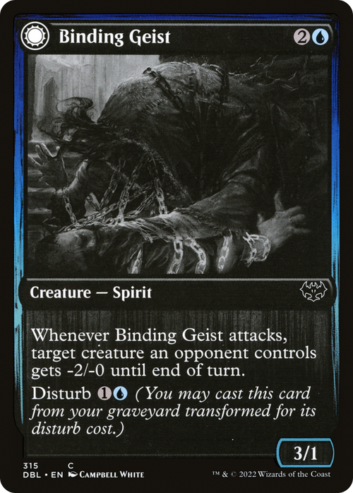 Binding Geist (DBL-315) - Innistrad: Double Feature: (Double Faced Transform) Foil