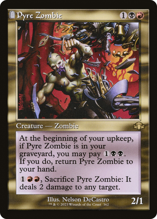 Pyre Zombie (Retro Frame) (DMR-362) - Dominaria Remastered: (tombstone) Foil