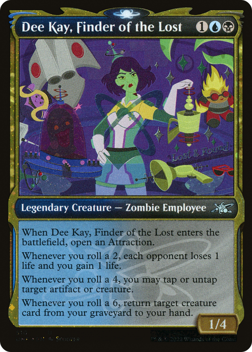 Dee Kay, Finder of the Lost (Showcase) (Galaxy Foil) (UNF-510) - Unfinity: (Showcase) Foil