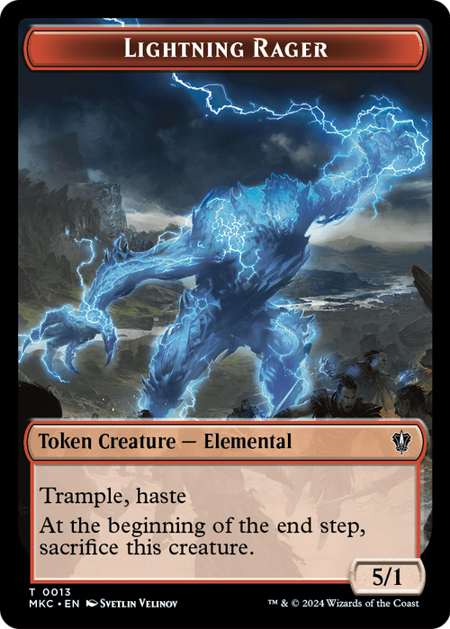 Lightning Rager (TMKC-013) - Murders at Karlov Manor Commander Tokens Foil