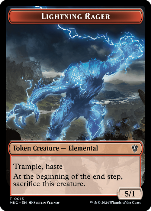 Lightning Rager (TMKC-013) - Murders at Karlov Manor Commander Tokens