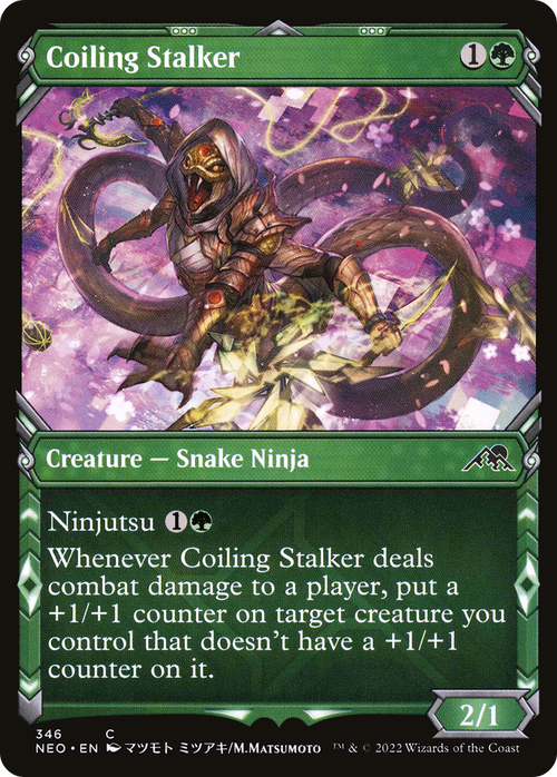 Coiling Stalker (Showcase) (NEO-346) - Kamigawa: Neon Dynasty: (Showcase)