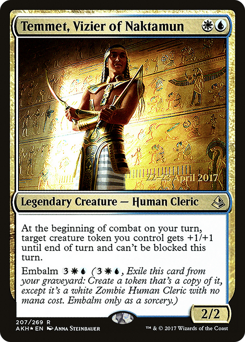 Temmet, Vizier of Naktamun (PRE-207S) - Amonkhet Promos Foil
