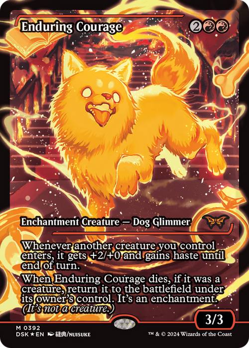 Enduring Courage (Showcase) (DSK-392) - Duskmourn: House of Horror: (Showcase) Foil