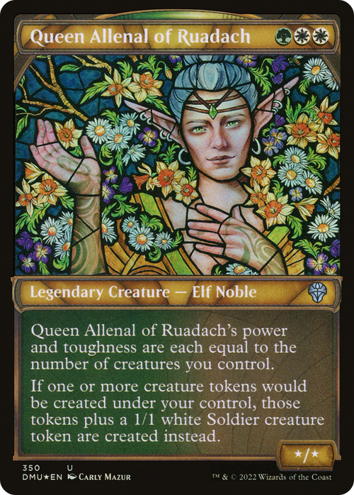 Queen Allenal of Ruadach (Textured Foil) (DMU-350) - Dominaria United: (Showcase) Foil