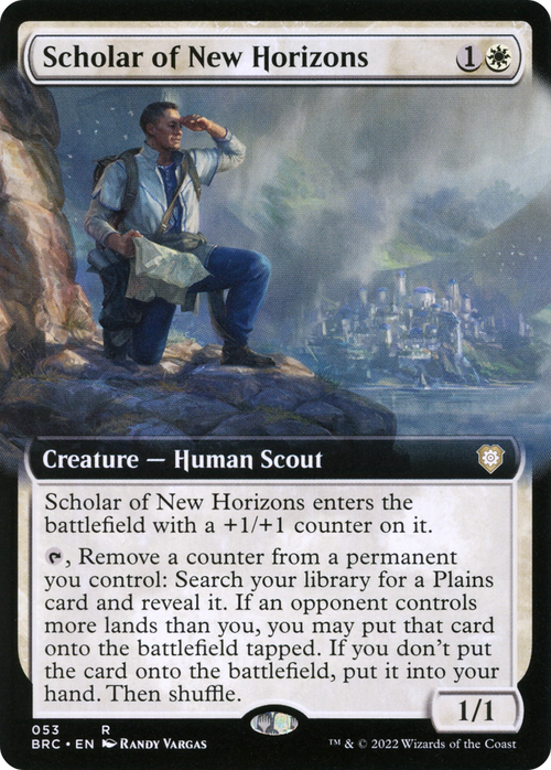 Scholar of New Horizons (Extended Art) (BRC-053) - The Brothers' War Commander: (Extended Art)