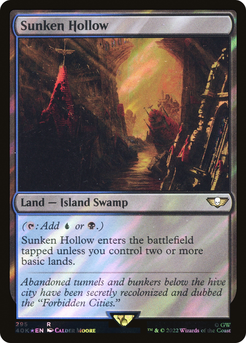 Sunken Hollow (Surge Foil) (40K-295) - Warhammer 40,000 Commander Foil