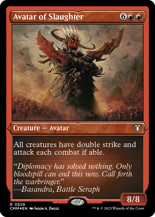 Avatar of Slaughter (Foil Etched) (CMM-529) - Commander Masters Foil