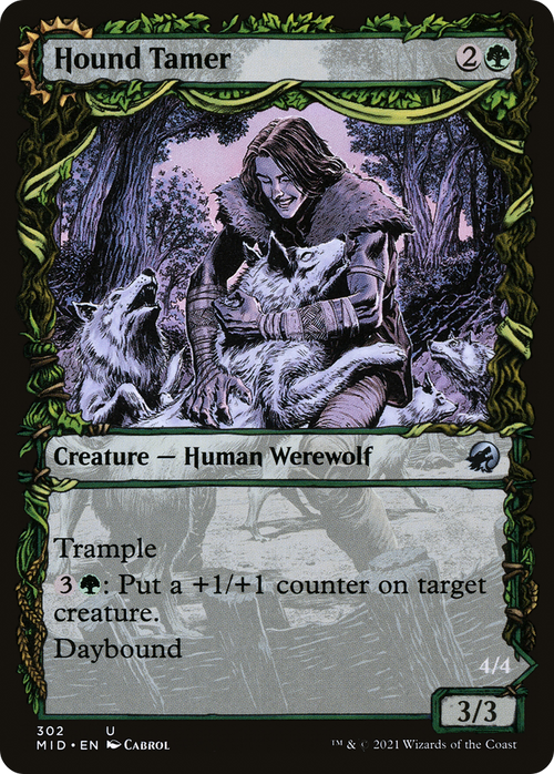 Hound Tamer (Showcase) (MID-302) - Innistrad: Midnight Hunt: (Showcase, Double Faced Transform) Foil