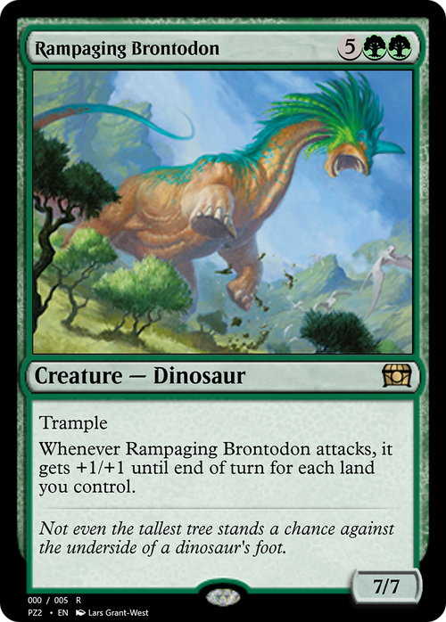 Rampaging Brontodon (PZ2-70775) - Treasure Chest Foil