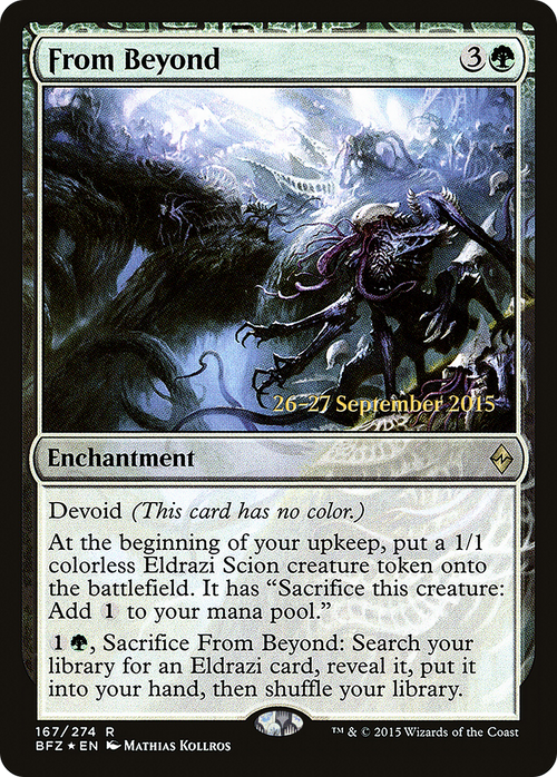 From Beyond (PRE-167S) - Battle for Zendikar Promos: (devoid) Foil
