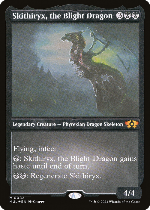 Skithiryx, the Blight Dragon (Foil Etched) (MUL-082) - Multiverse Legends Foil
