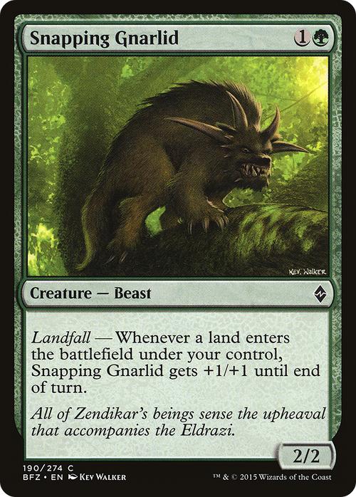 Snapping Gnarlid (BFZ-190) - Battle for Zendikar Foil