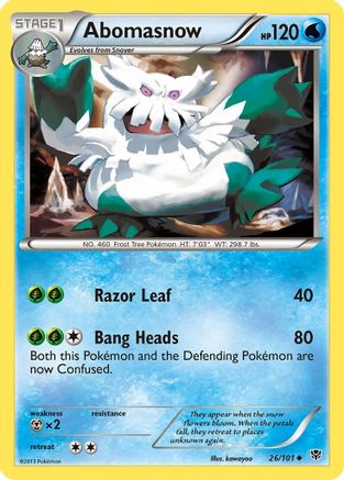 Abomasnow  - Reverse Holofoil Plasma Blast - Uncommon