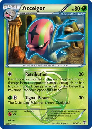 Accelgor (Team Plasma)/101  - Reverse Holofoil Plasma Blast - Rare