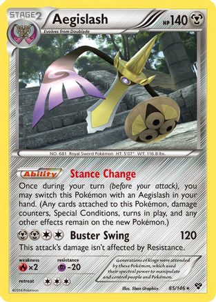 Aegislash (85)  - Reverse Holofoil XY Base Set - Rare