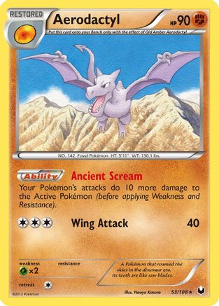 Aerodactyl  - Reverse Holofoil Dark Explorers - Rare