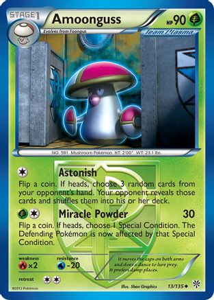 Amoonguss (Team Plasma)  - Reverse Holofoil Plasma Storm - Uncommon
