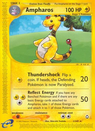 Ampharos  Aquapolis - Rare