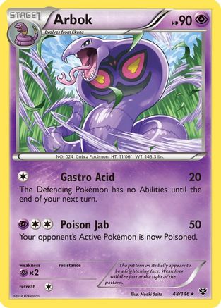 Arbok  - Reverse Holofoil XY Base Set - Rare