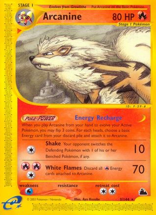 Arcanine (3)  Skyridge - Rare