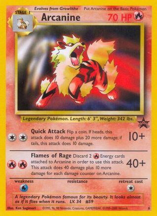Arcanine 006  WoTC Promo - Promo