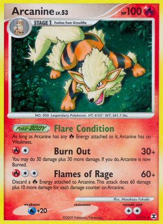 Arcanine  - Reverse Holofoil Rising Rivals - Holo Rare