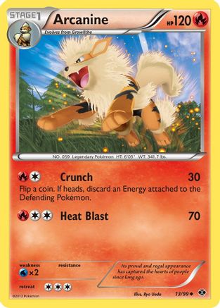 Arcanine (13) (13) 013  - Reverse Holofoil Next Destinies - Uncommon