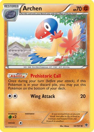 Archen 053/101  - Reverse Holofoil Plasma Blast - Uncommon