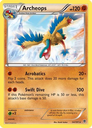 Archeops 054  - Holofoil Plasma Blast - Holo Rare