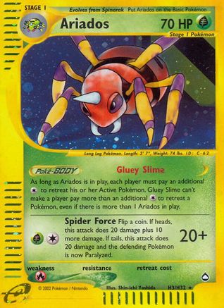 Ariados (H3)  - Holofoil Aquapolis - Holo Rare
