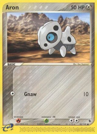 Aron - 50/109/109  - Reverse Holofoil Ruby and Sapphire - Common