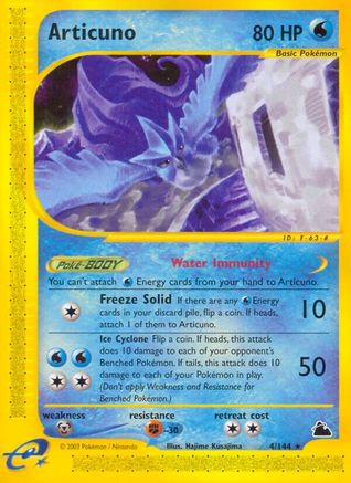 Articuno (4)  - Reverse Holofoil Skyridge - Rare