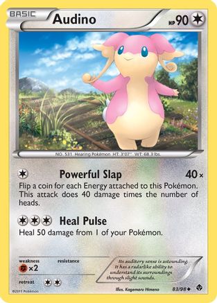 Audino  - Reverse Holofoil Emerging Powers - Uncommon