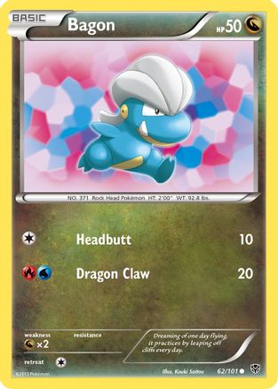 Bagon  - Reverse Holofoil Plasma Blast - Common