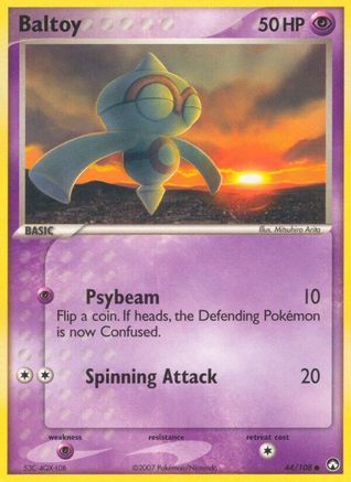 Baltoy 044  - Reverse Holofoil Power Keepers - Common