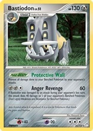 Bastiodon - 21/123 (DP Mysterious Treasures)/123  - Holofoil Deck Exclusives - Holo Rare