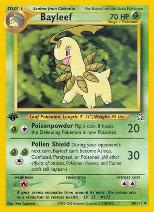 Bayleef (28) (28) 028  - 1st Edition Neo Genesis - Uncommon