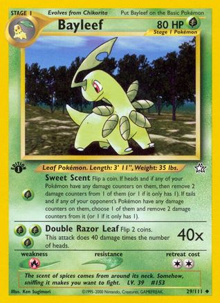 Bayleef (29) (29) 029  - 1st Edition Neo Genesis - Uncommon