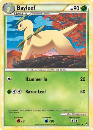 Bayleef 040  - Reverse Holofoil Call of Legends - Uncommon