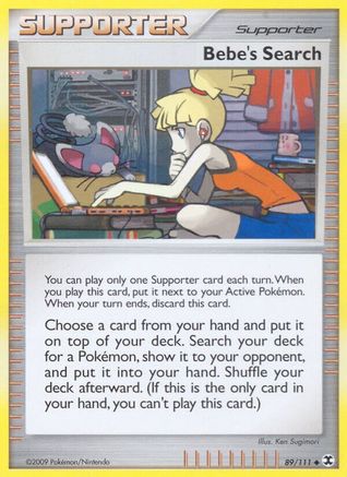 Bebe's Search 089  - Reverse Holofoil Rising Rivals - Uncommon