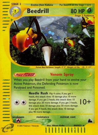 Beedrill (H4)  - Holofoil Skyridge - Holo Rare