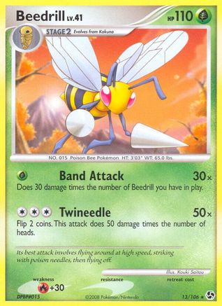 Beedrill  - Reverse Holofoil Great Encounters - Rare