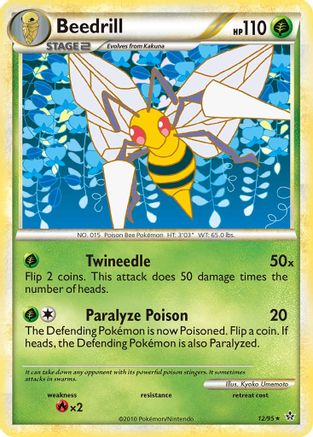 Beedrill  - Reverse Holofoil Unleashed - Rare