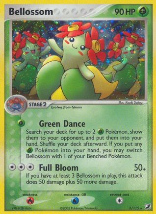Bellossom  - Reverse Holofoil Unseen Forces - Holo Rare