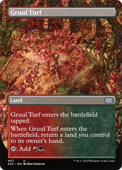 Gruul Turf (Borderless) (2X2-407) - Double Masters 2022 Foil