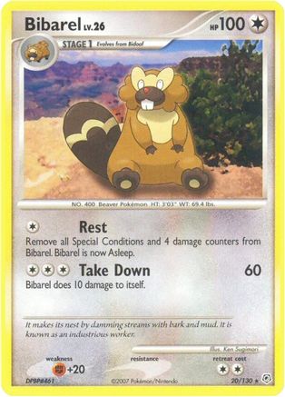 Bibarel  - Reverse Holofoil Diamond and Pearl - Rare