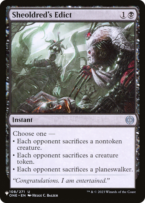 Sheoldred's Edict (LIST-108/271) - The List